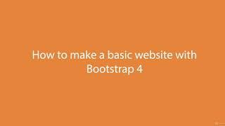 Crash Course HTML5 Template and Bootstrap 4 Bootcamp - learn Web Development