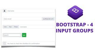 Bootstrap 4 Tutorial for beginners in Hindi - 17 || Input Groups in Bootstrap in Hindi || Bootstrap