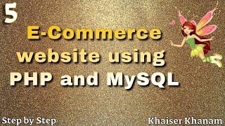 E-Commerce Website using PHP and MySQL || Working on home navbar || Part-5