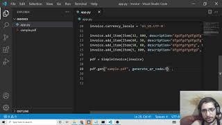 Python 3 invoicegenerator Library Script to Generate Billing Invoice PDF Document Full Project