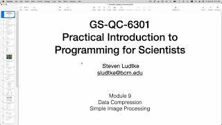 Python Programming for Beginners - Module 9 - Data Compression - Simple Image processing