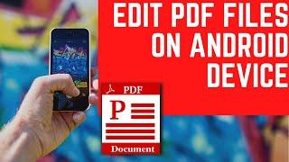 How to Edit PDF Files for Free on Android | How to Edit PDF File in Mobile | PDF Editor Android 2022