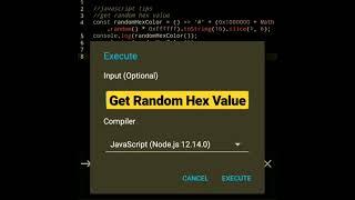 Get Random Hex Value | javascript tutorial #shorts #html #javascript