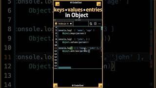 Object.keys Object.values Object.entries #javascript #reactjs #shorts