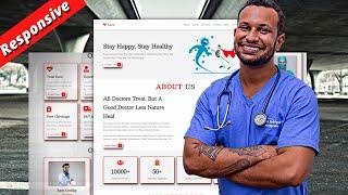 Complete Responsive Hospital Website Design Template Using HTML - CSS - JavaScript || Step By Step