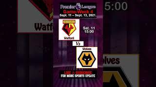 Epl fixtures today, epl results | Week 4 - Sept. 11 - 13, 2021 | premier league, epl, match, #shorts