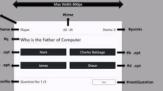 Create Quiz with Lifeline using HTML, CSS, Bootstrap and JQuery, Promo link to course in Description