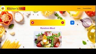 Meal App | Meal DB API | Vanilla JS HTML CSS Bootstrap | Front-End Web Development