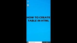 Table in HTML |#shorts | #coding | #programming | #html  #coding