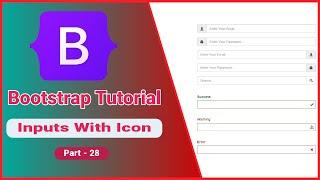 bootstrap input with icon | bootstrap inputs with icon example | part 28