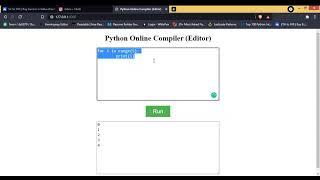 Python Online Compiler (Editor) using Django