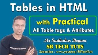 Tables in HTML with Practical | HTML Table Tags | HTML Tutorial | CLASS-16 | Telugu