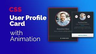 How to make profile card using HTML CSS | User profile page with in HTML CSS | Profile card HTML CSS