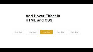 How To Add Hover Effect On Button In HTML And CSS | Animated Background In CSS