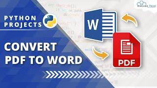 Convert PDF to Word & Word to PDF using Python???? | Python Project