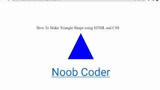 How to Make Triangle Shape using HTML and CSS|| HTML tutorial for Beginners.