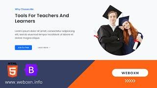 Bootstrap 5 Responsive Learn More Section Design