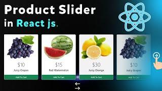 Responsive product slider in React js | MultiItem E-Commerce Product Slider | Touch slider Swiperjs