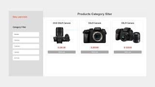 Category Filter | Products Category Filter | Filter using JavaScript