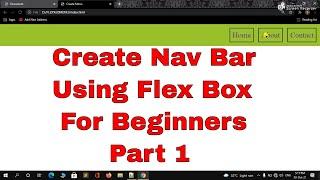 Create Nav Bar Using Flex Box For Beginners Part 1 | Flex Box Tutorials #flexbox #cybercollege