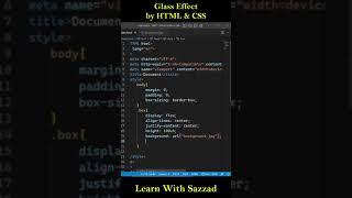 How to Make Glass Effect by HTML & CSS