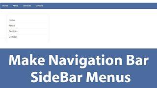 How to Make Navigation Bar in HTML and CSS