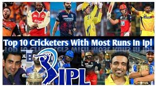 Top 10 Cricketers With Most Runs In Ipl #top10 #factsinhindi #overtheworld #viral #ipl