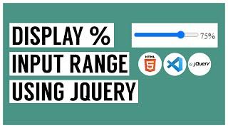 How to display percentage from input slider using JQuery | Hari Perisetla