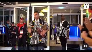 Crazy scenes for Ghanaian as FIFA President incredible likes Ghana black stars arrival