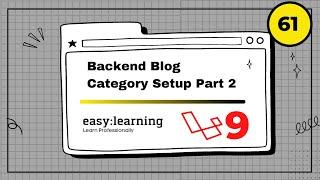 Laravel 9 Project #61 | Backend Blog Category Setup Part 2