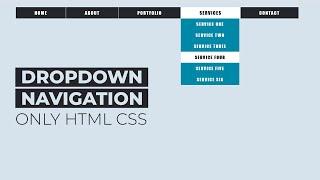 How To Make Drop Down Menu Using HTML And CSS