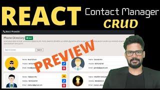 React Contact Manager Application | React JS CRUD | React JS Tutorial | 2022