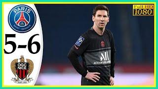 PSG vs Nice 5-6 Extended Highlights & All Goals 2022 HD