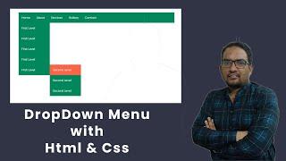 Create a Multilevel Dropdown Menu using HTML5 & CSS3