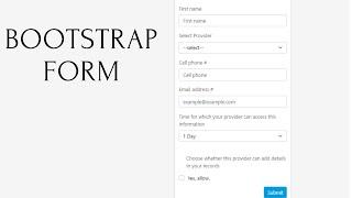 Bootstrap form  |  Source code