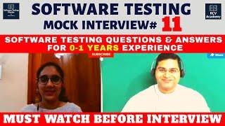 Software Testing Interview Questions for Freshers - Software Testing Mock Interview