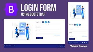 Login Form Using HTML CSS And Bootstrap