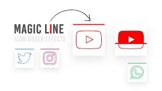 CSS Magic Line Icon Hover Effects @Online Tutorials
