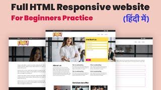 Responsive website design tutorial for beginners using only HTML and CSS