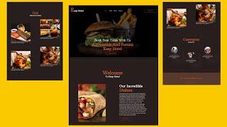 How To Make Website Using Bootstrap 4.5 | Create Restaurant Website | Create Website in Easy Way