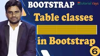 6. Bootstrap Table classes | Bootstrap 5 Tutorial  with table designs