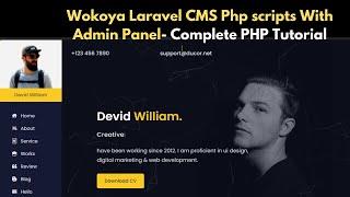 Wokoya Laravel CMS Php scripts With Admin Panel- Complete PHP Tutorial