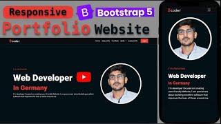 Responsive Portfolio Website | HTML CSS Javascript | Bootstrap 5