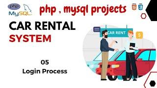 Login Process with MySQL | Car Rental System with MySQL, PHP, HTML, CSS, Bootstrap