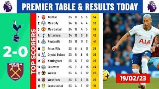 ENGLISH PREMIER LEAGUE 2022/23 TABLE STANDINGS TODAY ✍️ EPL MATCH RESULTS - TOTTENHAM vs WEST HAM