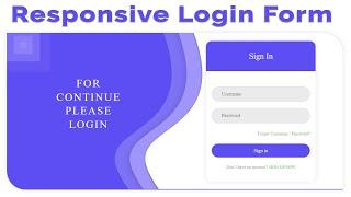 Responsive Login Form Using Bootstrap 4 | Responsive Login Form HTML CSS | Tech Online Solutions