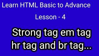 HTML tutorial for beginner in hindi ||  Strong tag hr tag