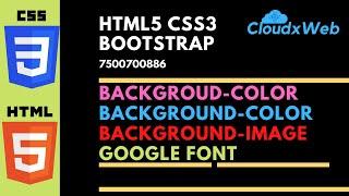 #15 HTML5 CSS3 BOOTSTRAP |  background-size, background-image | background-color|google fonts