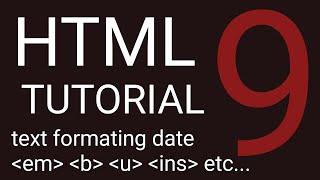 HTML Tutorial for Beginners - 08 - html text formating tag