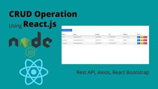 React.js CRUD operation step by step || Node.js Rest API || MongoDB